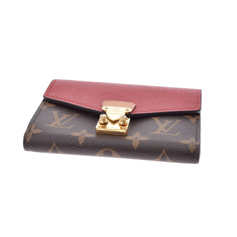 LOUIS VUITTON Louis Vuitton Monogram Portofoille Portas Compact Three (Red) M67478 Ladies Monogram Canvas Leather Triple Wallet AB Rank Used Ginzo