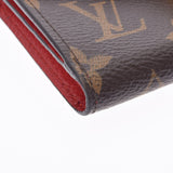 LOUIS VUITTON Louis Vuitton Monogram Portofoille Portas Compact Three (Red) M67478 Ladies Monogram Canvas Leather Triple Wallet AB Rank Used Ginzo