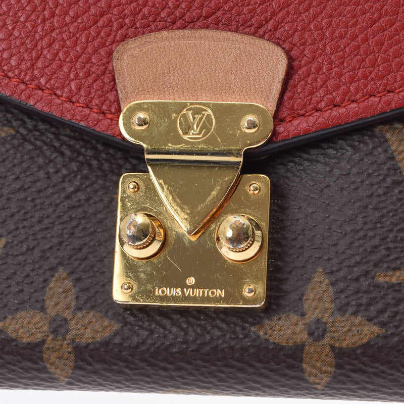 LOUIS VUITTON ルイヴィトン モノグラム ポルトフォイユ パラス コンパクト スリーズ(赤) M67478 レディース モノグラムキャンバス レザー 三つ折り財布 ABランク 中古 銀蔵