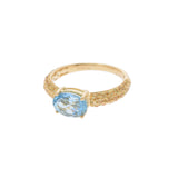 Others Aquamarine 1.23ct Sapphire 0.69ct 11 Ladies K18YG Ring / Ring A Rank Used Ginzo