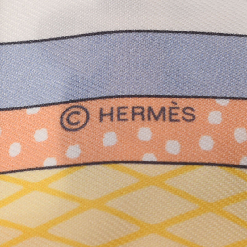 HERMES エルメス ツイリー  GRAND THEAYRE NOWEAU 黄色 レディース シルク100％ スカーフ 新品 銀蔵