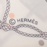 HERMES エルメス ツイリー  LES CLES A POIS 白 レディース シルク100％ スカーフ 新品 銀蔵
