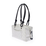 CHANEL Chanel Cambon Line Bowling Bag White/Black Unisex Ram Skin Handbag B Rank used Ginzo