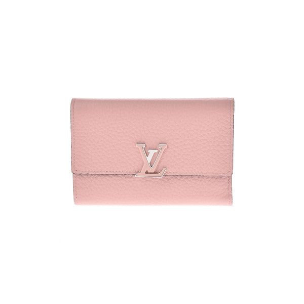 LOUIS VUITTON Louis Vuitton Portofoille Capsine Compact Magnolia M62156 Ladies Leather Trimal Wallet A Rank Used Ginzo