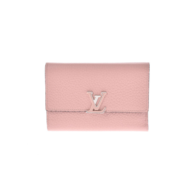 LOUIS VUITTON Louis Vuitton Portofoille Capsine Compact Magnolia M62156 Ladies Leather Trimal Wallet A Rank Used Ginzo