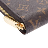 LOUIS VUITTON Louis Vuitton Monogram Zippy Wallet Brown M42616 Unisex Monogram Canvas Wallet Unused Ginzo