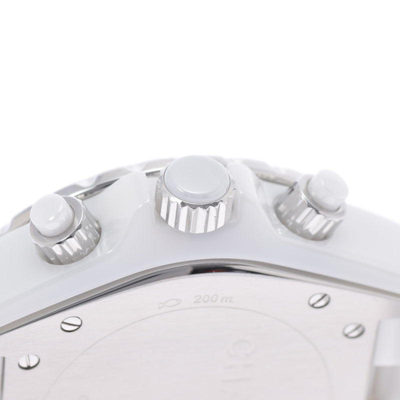 CHANEL Chanel J12 Chronograph Diamond Besel H1008 Men's White Ceramic/SS Watch Automatic White Dial A Rank Used Ginzo