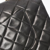 香奈儿Chanel Matrasse连锁肩肩黑色金支架女士RAM皮肤肩cab ab AB级使用Ginzo