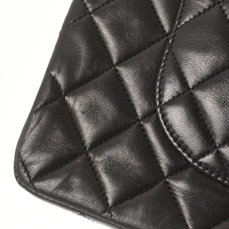 香奈儿Chanel Matrasse连锁肩肩黑色金支架女士RAM皮肤肩cab ab AB级使用Ginzo