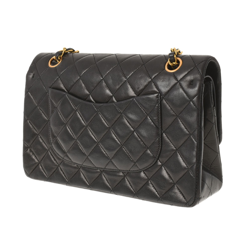 CHANEL シャネル マトラッセ チェーンショルダー 黒 ゴールド金具  