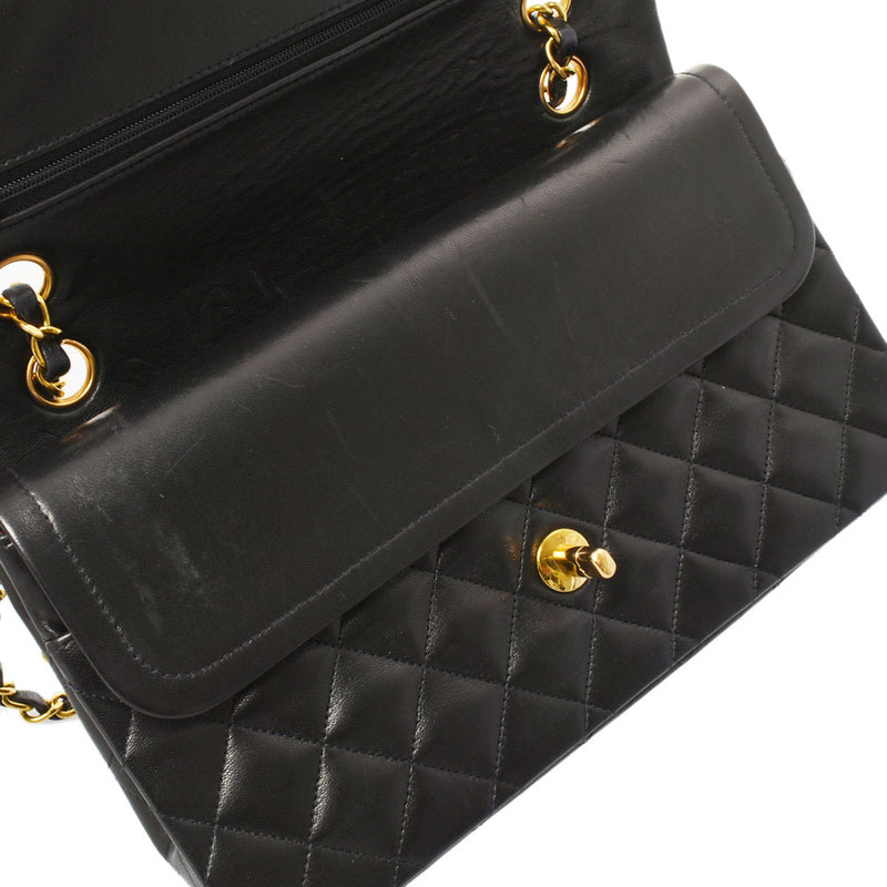 香奈儿Chanel Matrasse连锁肩肩黑色金支架女士RAM皮肤肩cab ab AB级使用Ginzo