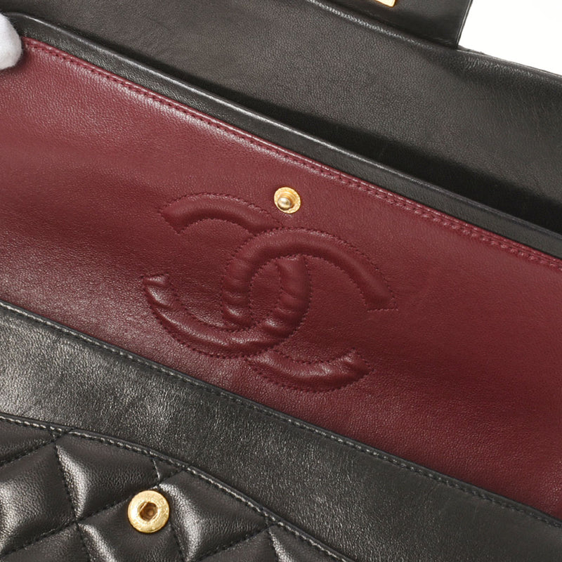 香奈儿Chanel Matrasse连锁肩肩黑色金支架女士RAM皮肤肩cab ab AB级使用Ginzo