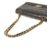 香奈儿Chanel Matrasse连锁肩肩黑色金支架女士RAM皮肤肩cab ab AB级使用Ginzo