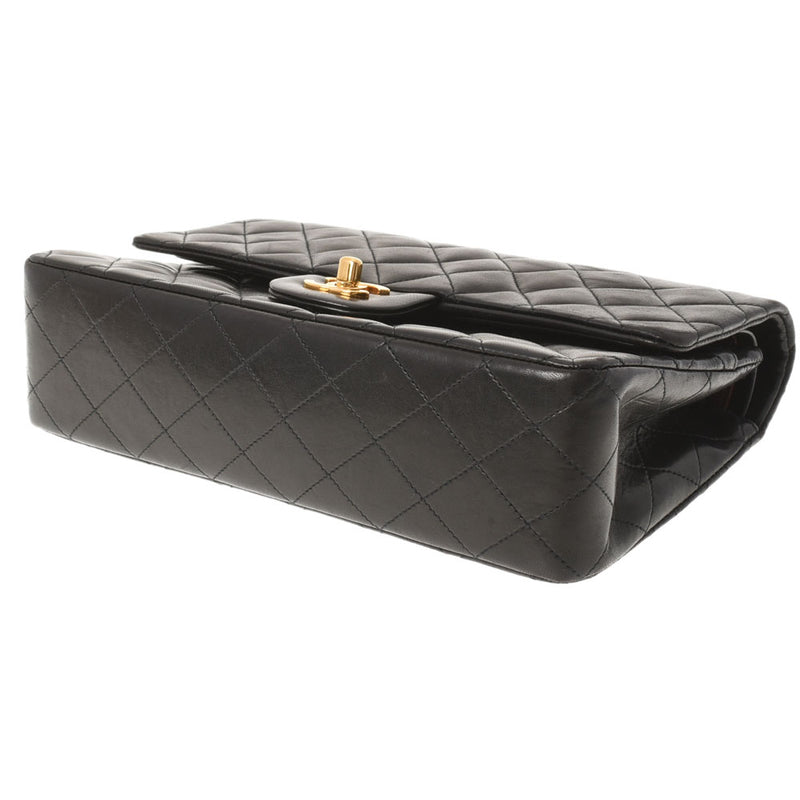 香奈儿Chanel Matrasse连锁肩肩黑色金支架女士RAM皮肤肩cab ab AB级使用Ginzo