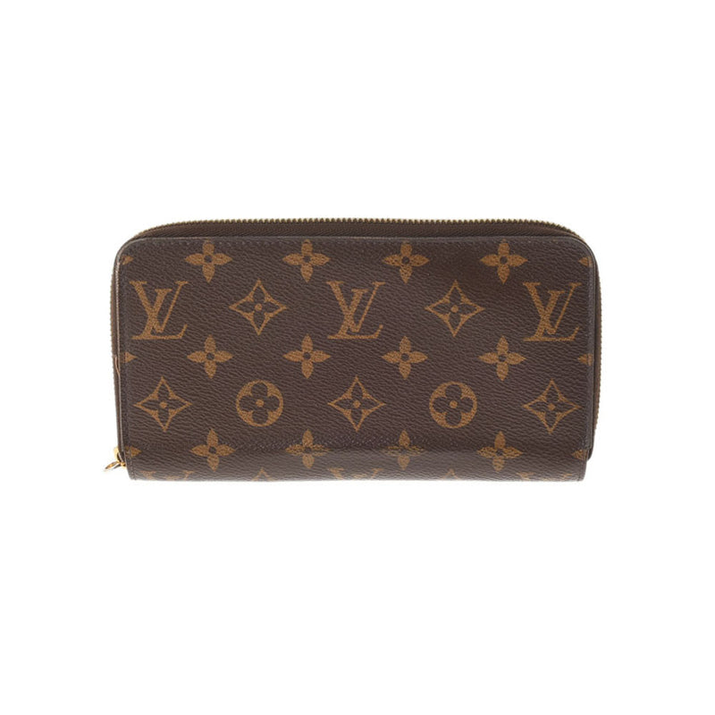 LOUIS VUITTON ルイヴィトン モノグラム ジッピーウォレット  ブラウン M42616 ユニセックス モノグラムキャンバス 長財布 Bランク 中古 銀蔵