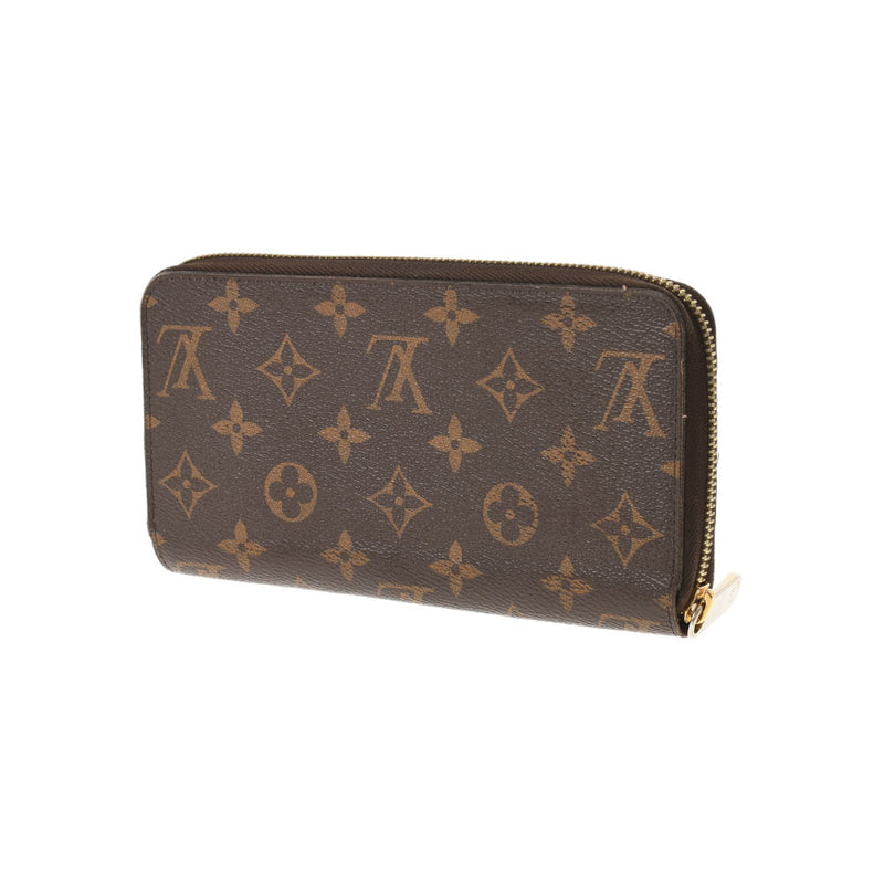 LOUIS VUITTON ルイヴィトン モノグラム ジッピーウォレット  ブラウン M42616 ユニセックス モノグラムキャンバス 長財布 Bランク 中古 銀蔵