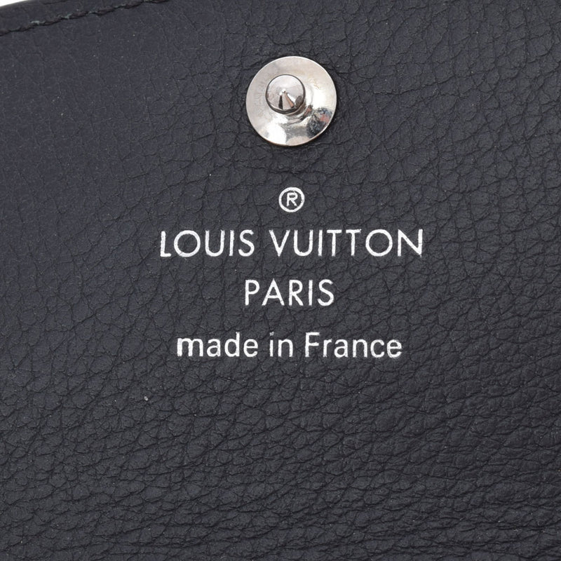 LOUIS VUITTON Louis Vuitton Mahina 4 -key case Noir (black) M64054 Men's leather key case AB Rank used Ginzo