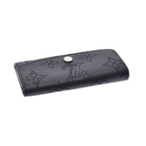 LOUIS VUITTON Louis Vuitton Mahina 4 -key case Noir (black) M64054 Men's leather key case AB Rank used Ginzo