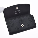 LOUIS VUITTON Louis Vuitton Mahina 4 -key case Noir (black) M64054 Men's leather key case AB Rank used Ginzo