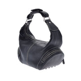 TOD'S Tods One Shoulder Bag Black Ladies Calf Handbag AB Rank Used Ginzo