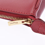 Salvatore Ferragamo Ferragamo Ganchini Red Gold Bracket Ladies Calf Handbag AB Rank Used Ginzo