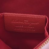 Salvatore Ferragamo Ferragamo Ganchini Red Gold Bracket Ladies Calf Handbag AB Rank Used Ginzo