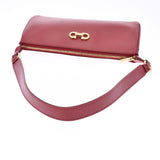 Salvatore Ferragamo Ferragamo Ganchini Red Gold Bracket Ladies Calf Handbag AB Rank Used Ginzo