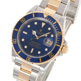ROLEX Rolex Submarina Blue Bezel 16613 Men's SS/YG Watch Automatic Blue Dial A Rank Used Ginzo