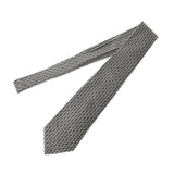 CHANEL Chanel Coco Mark Pattern Silver/Black Men's Silk 100 % Tie A Rank used Ginzo