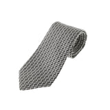 CHANEL Chanel Coco Mark Pattern Silver/Black Men's Silk 100 % Tie A Rank used Ginzo