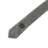 CHANEL Chanel Coco Mark Pattern Silver/Black Men's Silk 100 % Tie A Rank used Ginzo