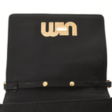 MIUMIU Miu Miu Madraschain Black Gold Bracket Ladies Goat Skin/Bijou Shoulder Bag A Rank used Ginzo