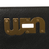 MIUMIU Miu Miu Madraschain Black Gold Bracket Ladies Goat Skin/Bijou Shoulder Bag A Rank used Ginzo