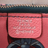 HERMES HERMES AZAPRING SILKIN玫瑰五彩纸屑银支T（2015年左右）女士Vo Epson Long Wallet B等级使用Ginzo