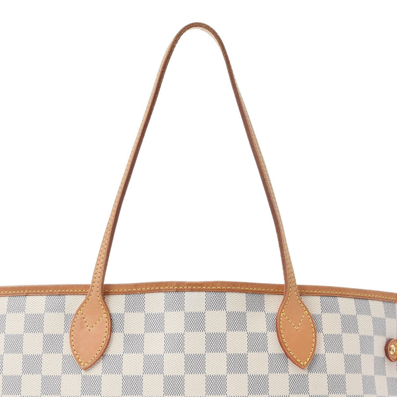 LOUIS VUITTON Louis Vuitton Damier Azur Never Full GM White N51108 Ladies Handbag B Rank Used Ginzo