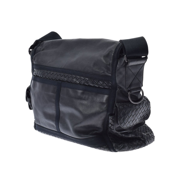 BOTTEGAVENETA Bottega Veneta Intrechaert Shoulder Bag Black 145433 Ladies Calf Shoulder Bag B Rank Used Ginzo