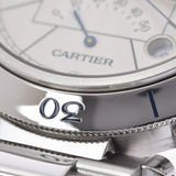 CARTIER カルティエ パシャ38mm パワーリザーブ GMT W31037H3 メンズ SS 腕時計 自動巻き 白文字盤 Aランク 中古 銀蔵