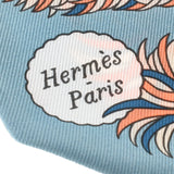 HERMES エルメス ツイリー  水色/オレンジ レディース シルク100％ スカーフ 新品 銀蔵