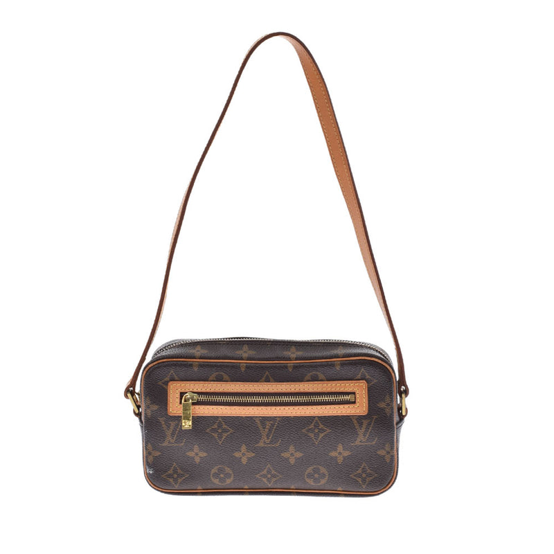 LOUIS VUITTON ルイヴィトン モノグラム ポシェットシテ ブラウン M51183 ユニセックス モノグラムキャンバス ハンドバッグ Bランク 中古 銀蔵