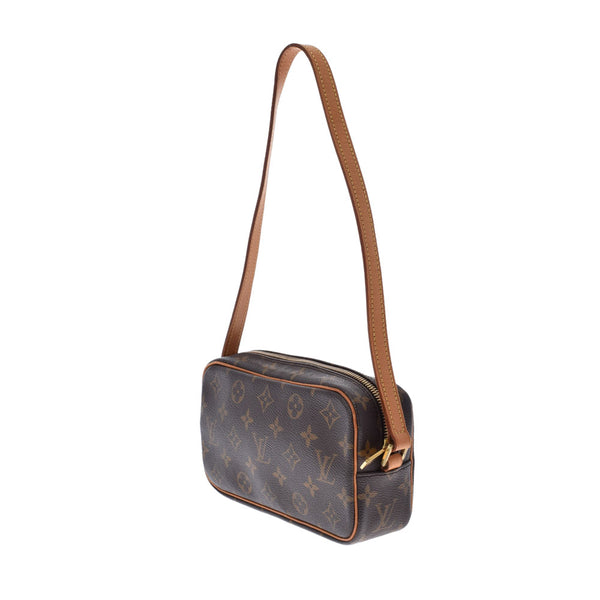 LOUIS VUITTON ルイヴィトン モノグラム ポシェットシテ ブラウン M51183 ユニセックス モノグラムキャンバス ハンドバッグ Bランク 中古 銀蔵