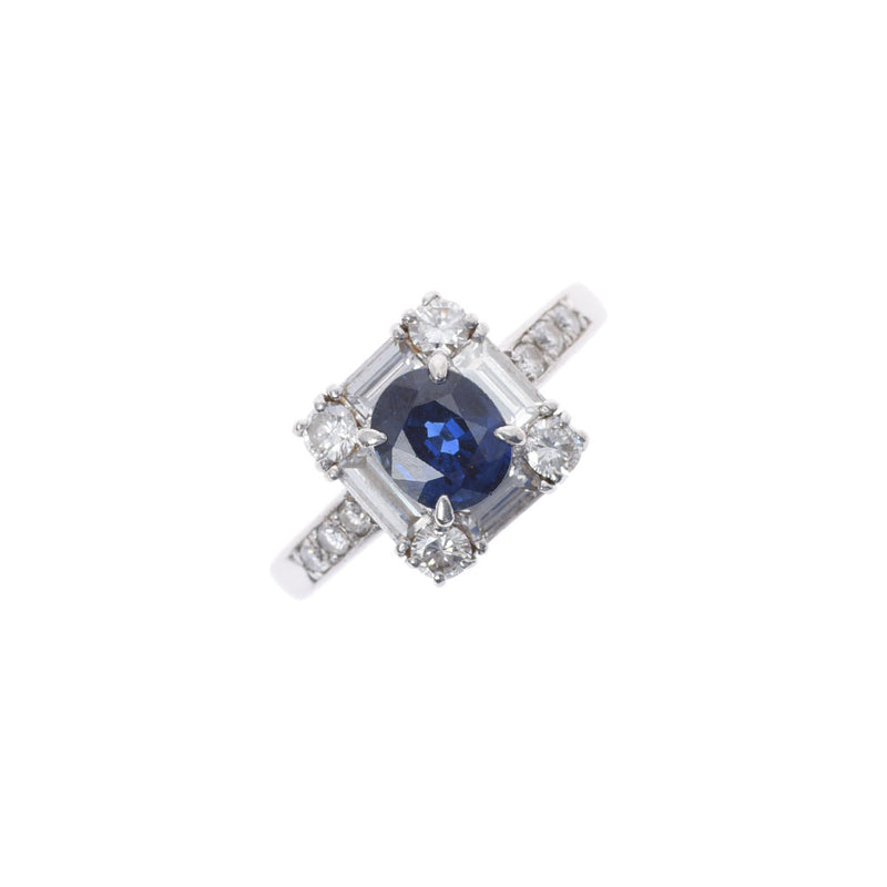 その他 サファイア1.12ct/ダイヤ 1.10ct 9.5号 レディース PT900 リング・指輪 Aランク 中古 銀蔵