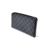 LOUIS VUITTON ルイヴィトン ダミエ グラフィット ジッピーオーガナイザーNM N60111 メンズ 長財布 ABランク 中古 銀蔵