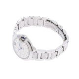 CARTIER カルティエ バロンブルー 33mm 11Pダイヤ WE902074 レディース SS 腕時計 自動巻き シルバー文字盤 Aランク 中古 銀蔵