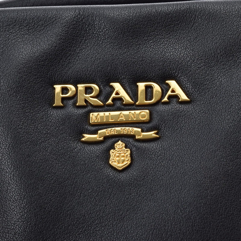 PRADA プラダ アウトレット 黒 ゴールド金具 BN1903 レディース レザー ハンドバッグ Bランク 中古 銀蔵