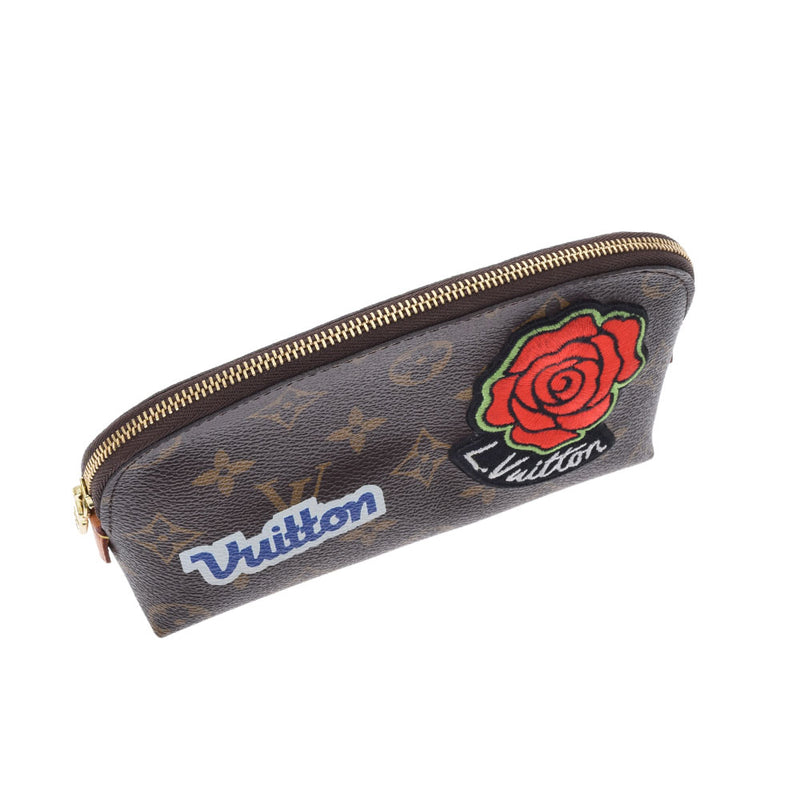 LOUIS VUITTON ルイヴィトン モノグラム ポシェットコスメティック　LVストーリー LVストーリー 茶 M43998 ユニセックス アクセサリーポーチ ABランク 中古 銀蔵