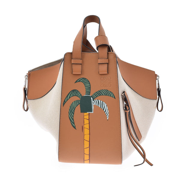 ロエベハンモック ケンプライス ヤシの木 茶 レディース 2WAY