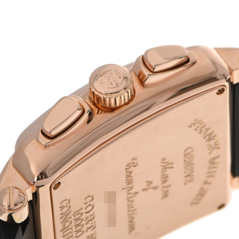 FRANCK MULLER フランクミュラー コンキスタドールクロノ コルテス 10000CC メンズ PG/ラバー 腕時計 自動巻き ピンク文字盤 Aランク 中古 銀蔵