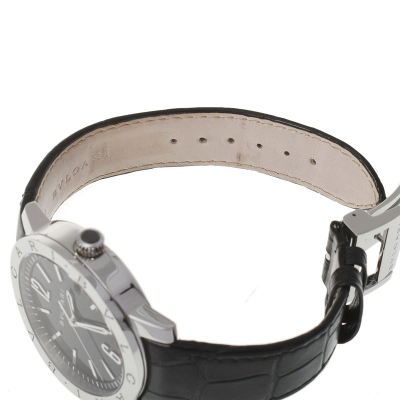 BVLGARI ブルガリ ブルガリブルガリ 41 BB41BSLD メンズ SS/革 腕時計 自動巻き 黒文字盤 Aランク 中古 銀蔵