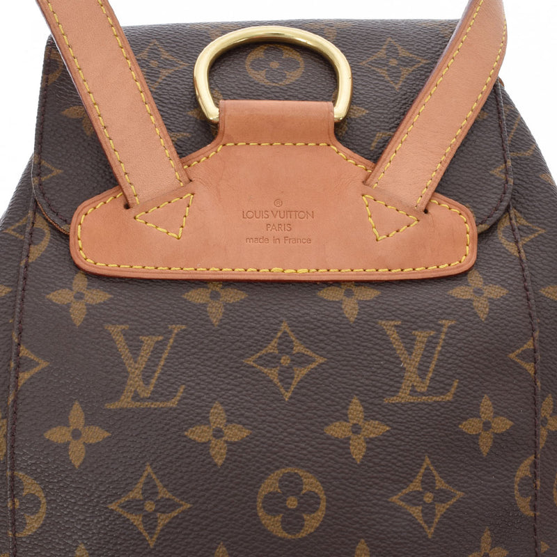 LOUIS VUITTON ルイヴィトン モノグラム モンスリ MM ブラウン M51136 ユニセックス モノグラムキャンバス リュック・デイパック Bランク 中古 銀蔵