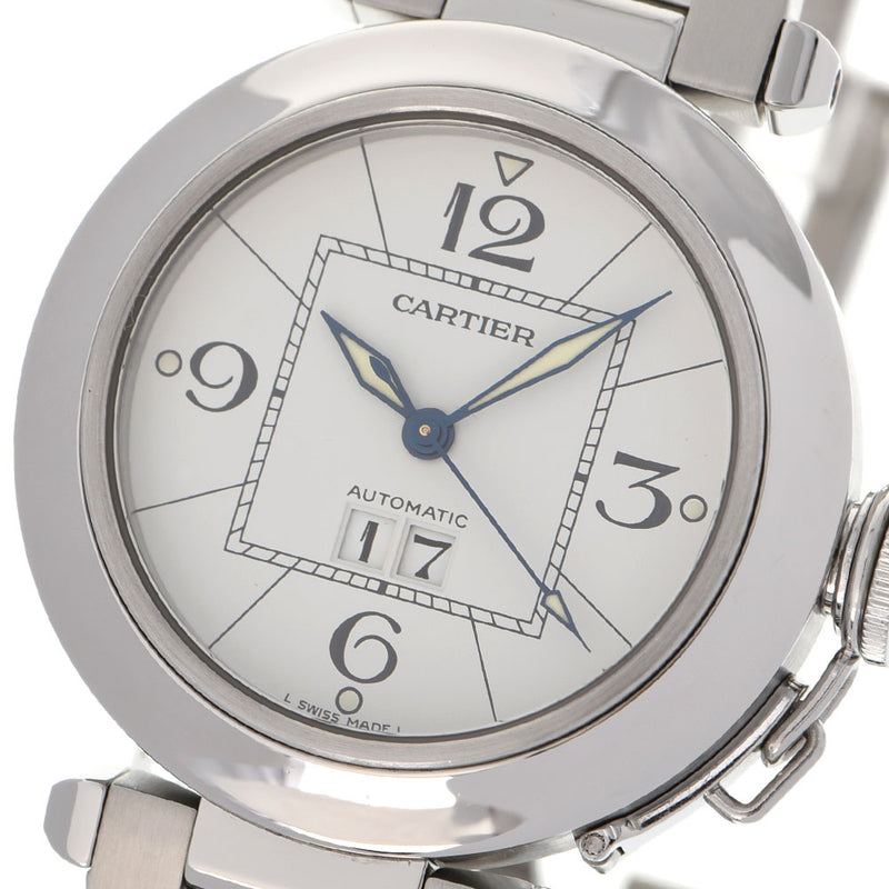 カルティエパシャC ビッグデイト メンズ 腕時計 W31055M7 CARTIER 中古 